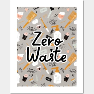 Zero Waste Earth Day in Gray Posters and Art